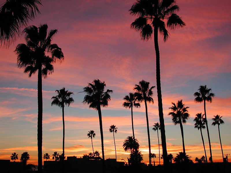 Sunset at long beach California
