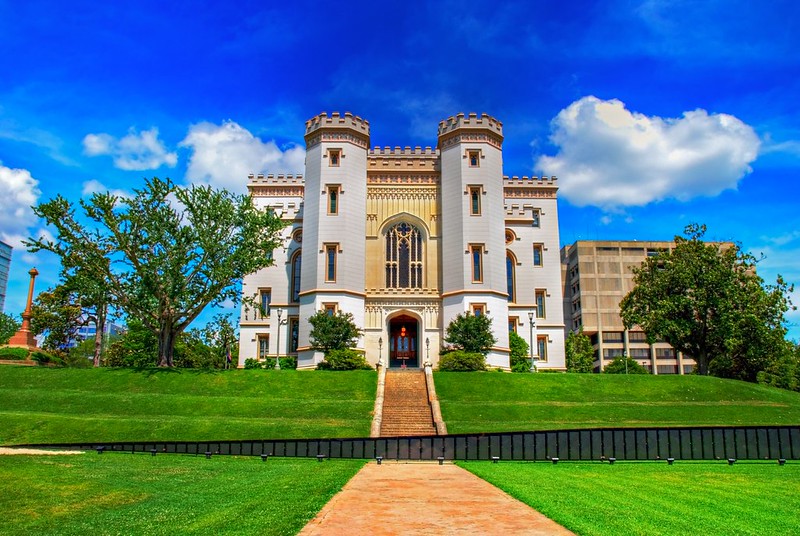 The medieval castle in Baton Rouge